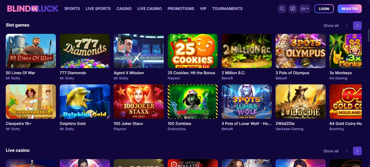 BlindLuck screenshot 2