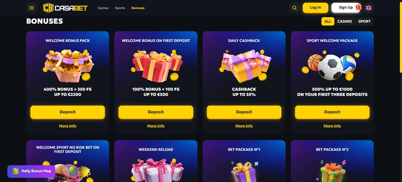 Casabet screenshot 1