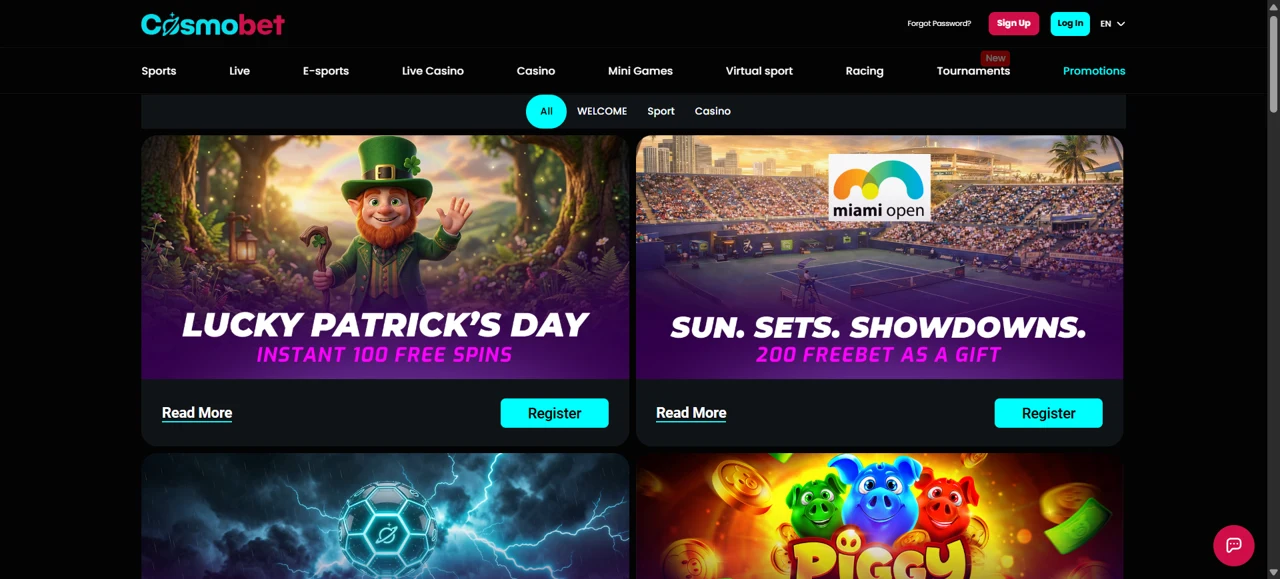 Cosmobet screenshot 1