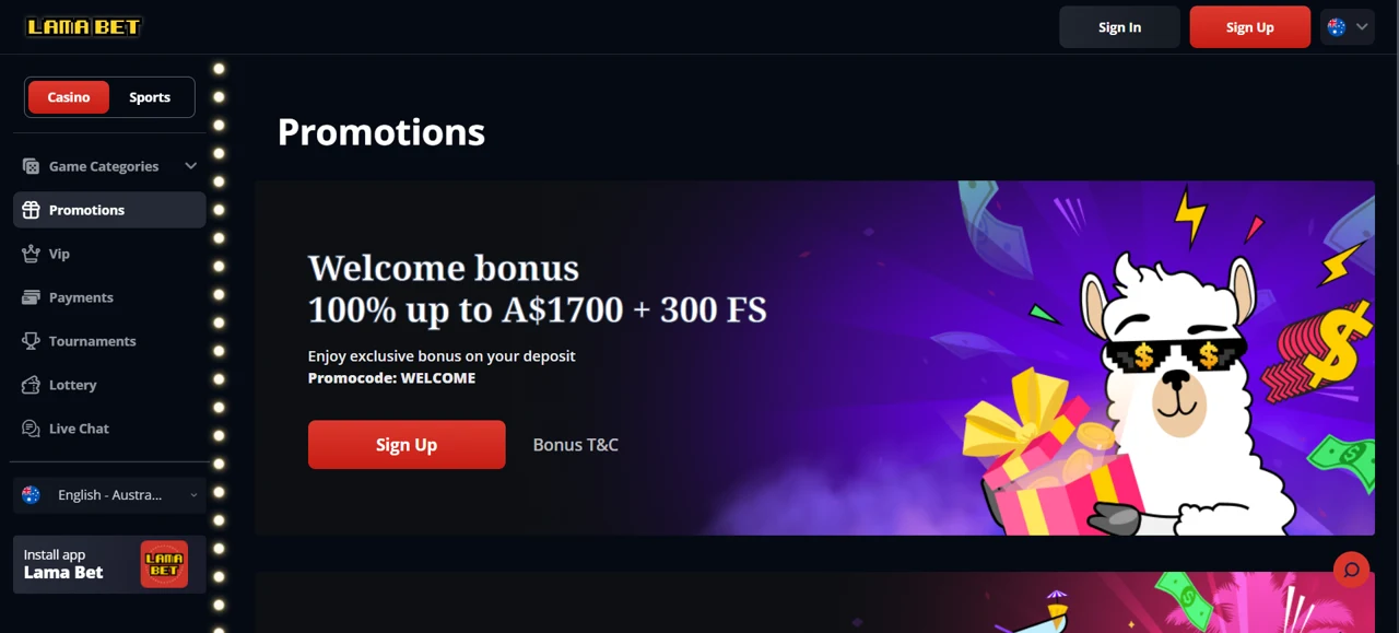 LamaBet screenshot 1