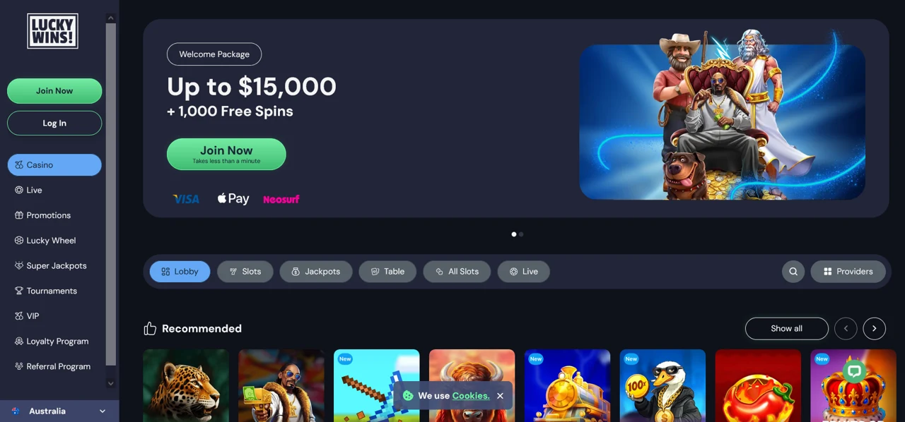 LuckyWins screenshot 2