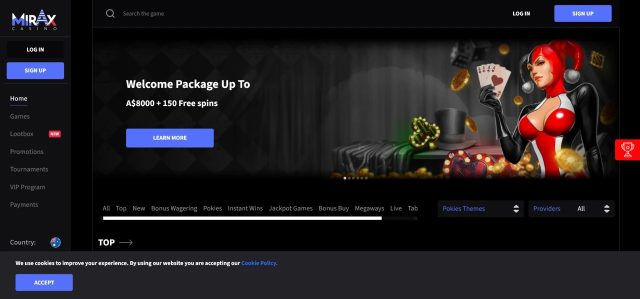 Mirax screenshot 1