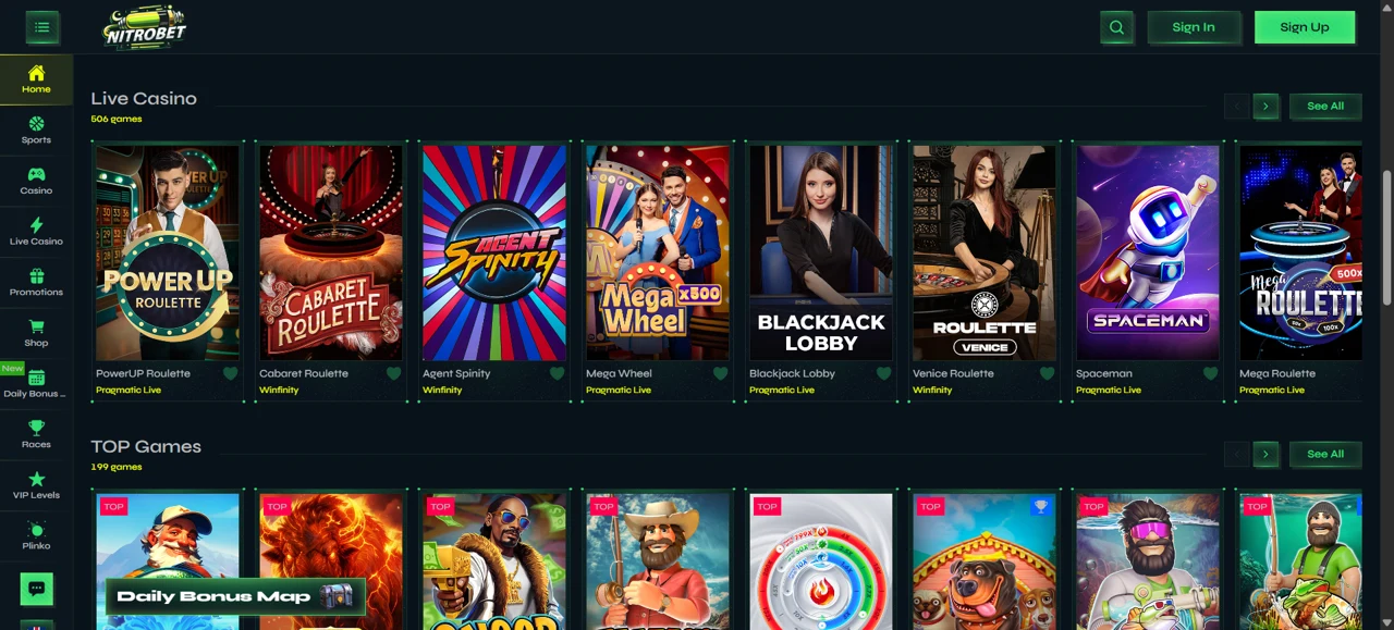 Nitrobet screenshot 2