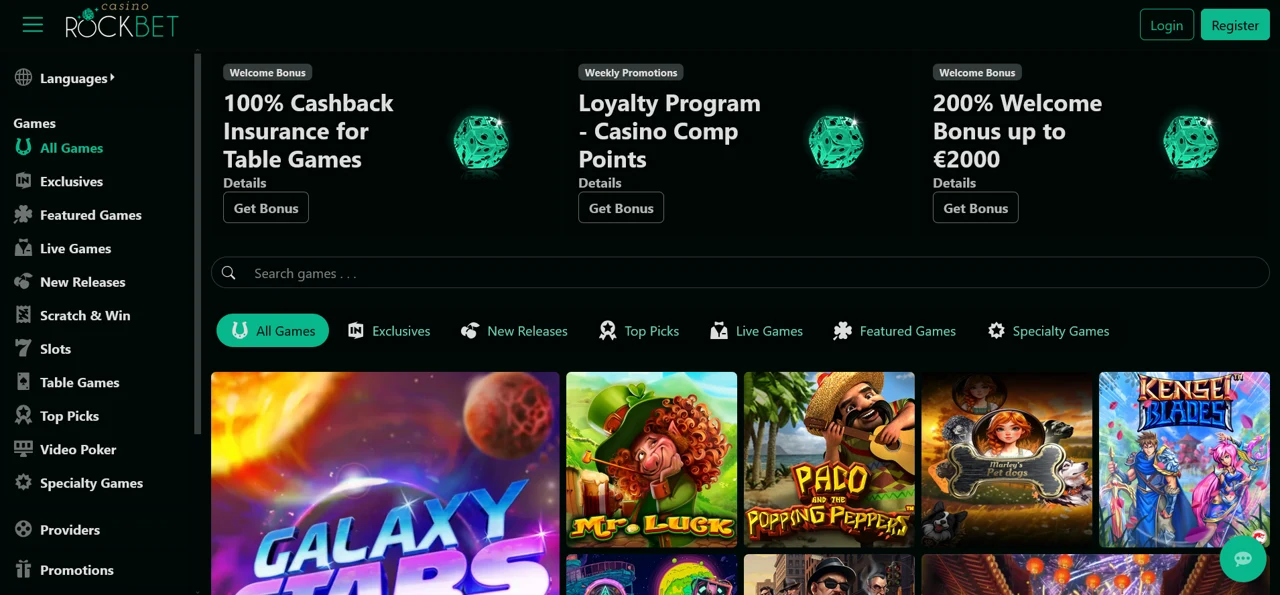 Rockbet screenshot 1