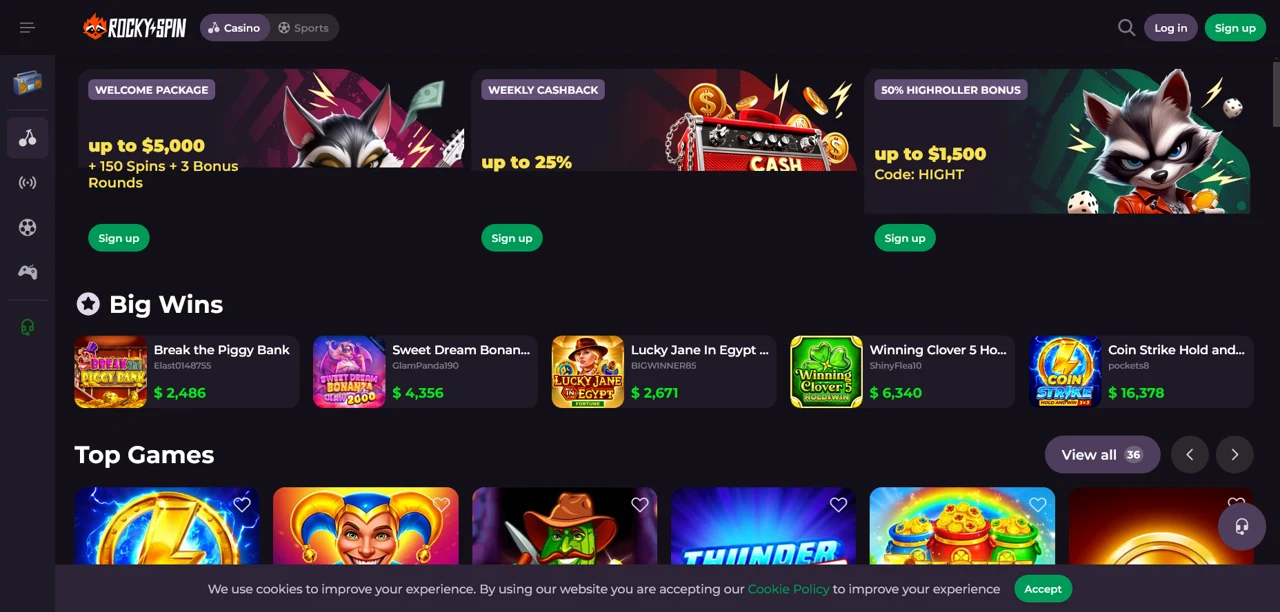 Rockyspin screenshot 1