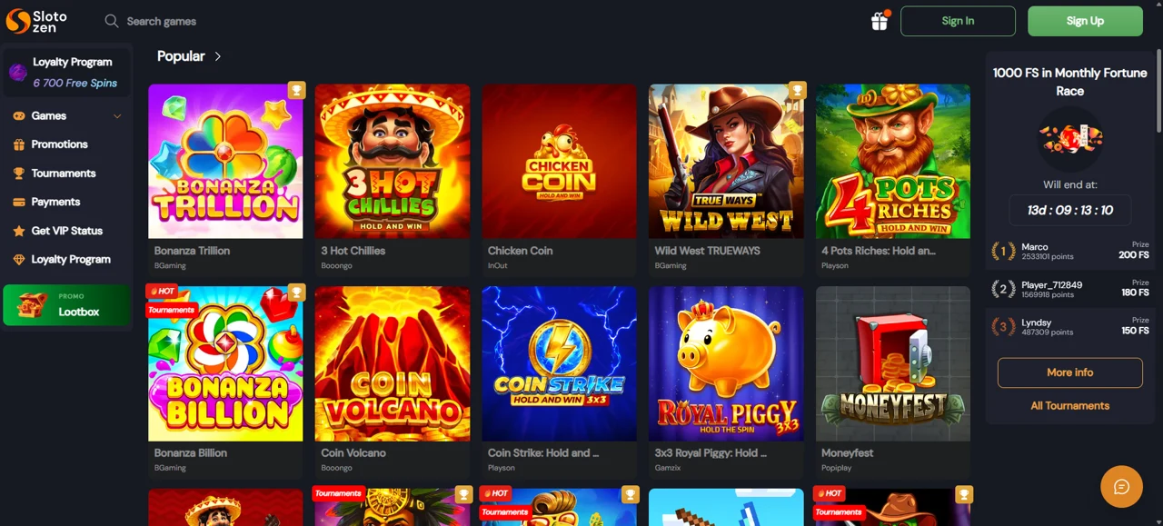 Slotozen screenshot 2