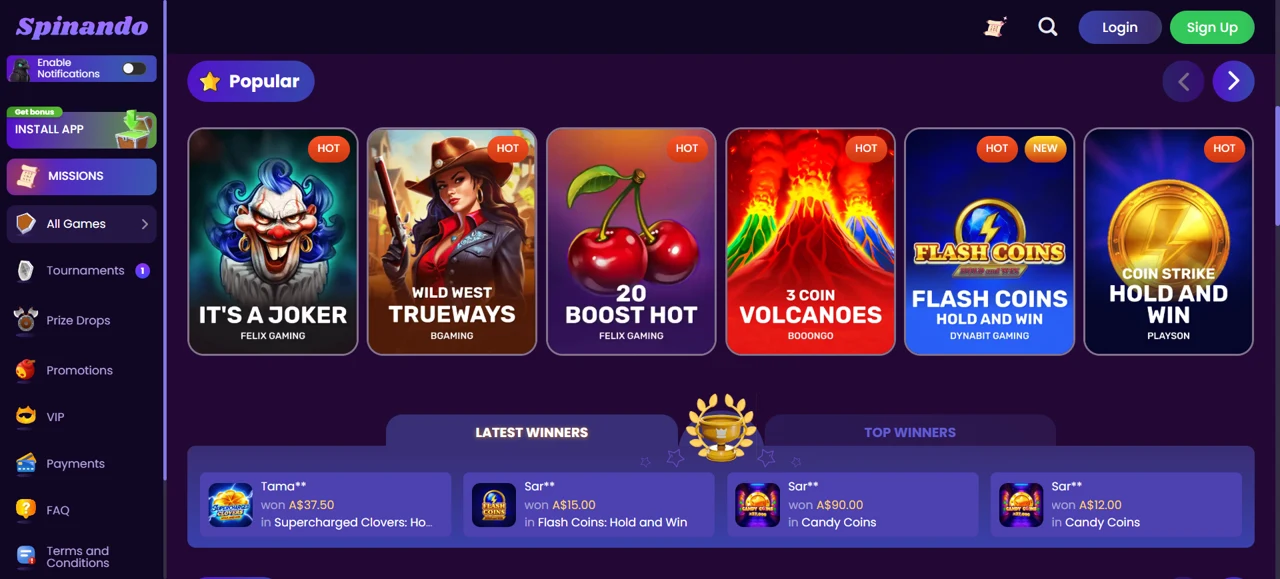 Spinando screenshot 2