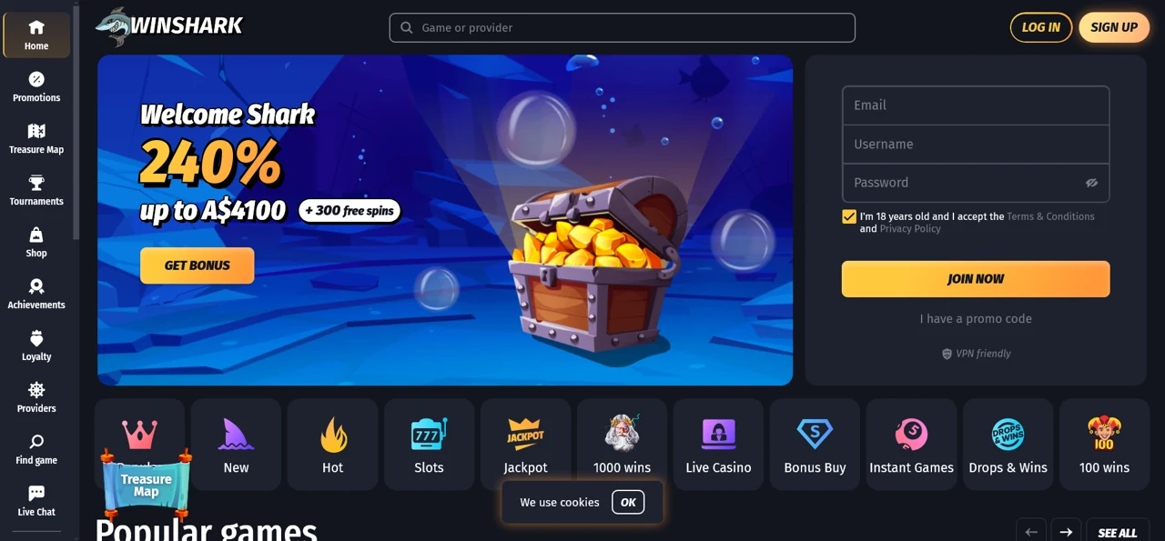 WinShark screenshot 1